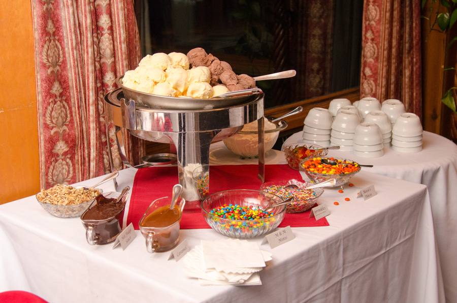 Ice Cream sundae bar instead of cake