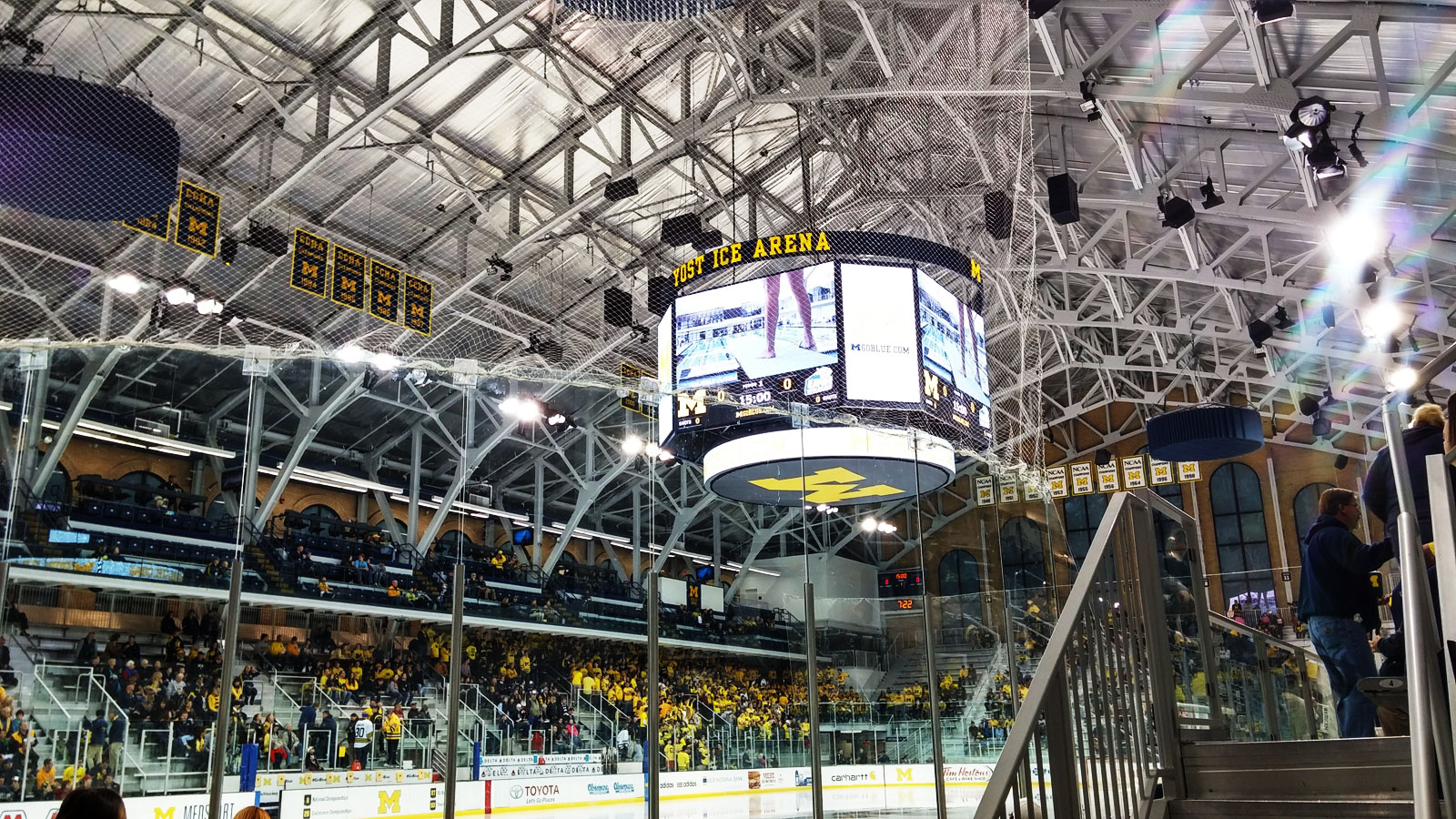 Yost Ice Arena, home to the Michigan Wolverines and their rowdy fans.